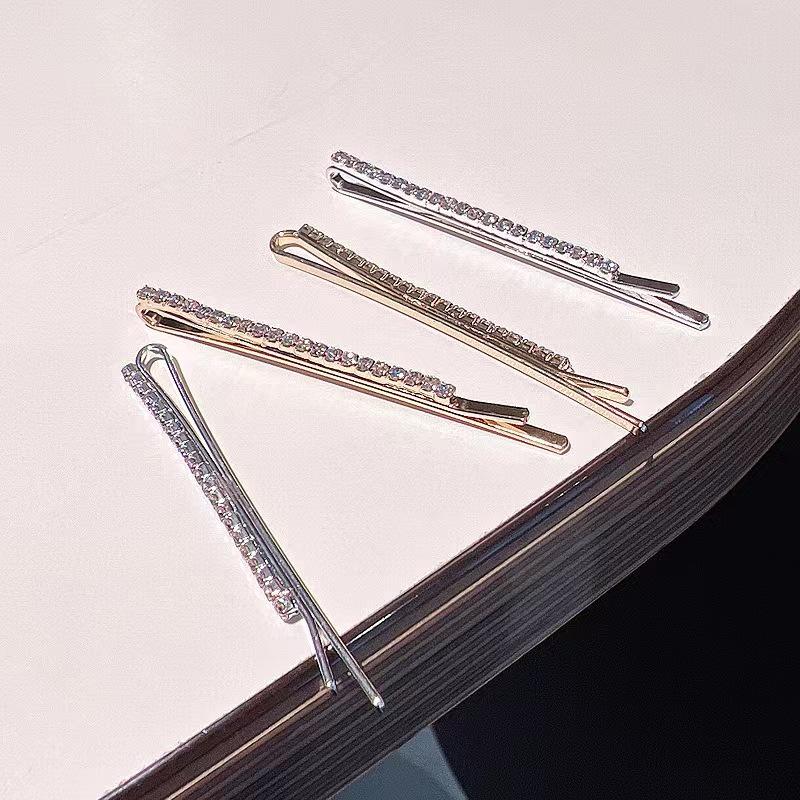 Kim Jennie Rhinestone Hair Clip: Super Shiny Bobby Pin for Bangs, Fairy Clip Style