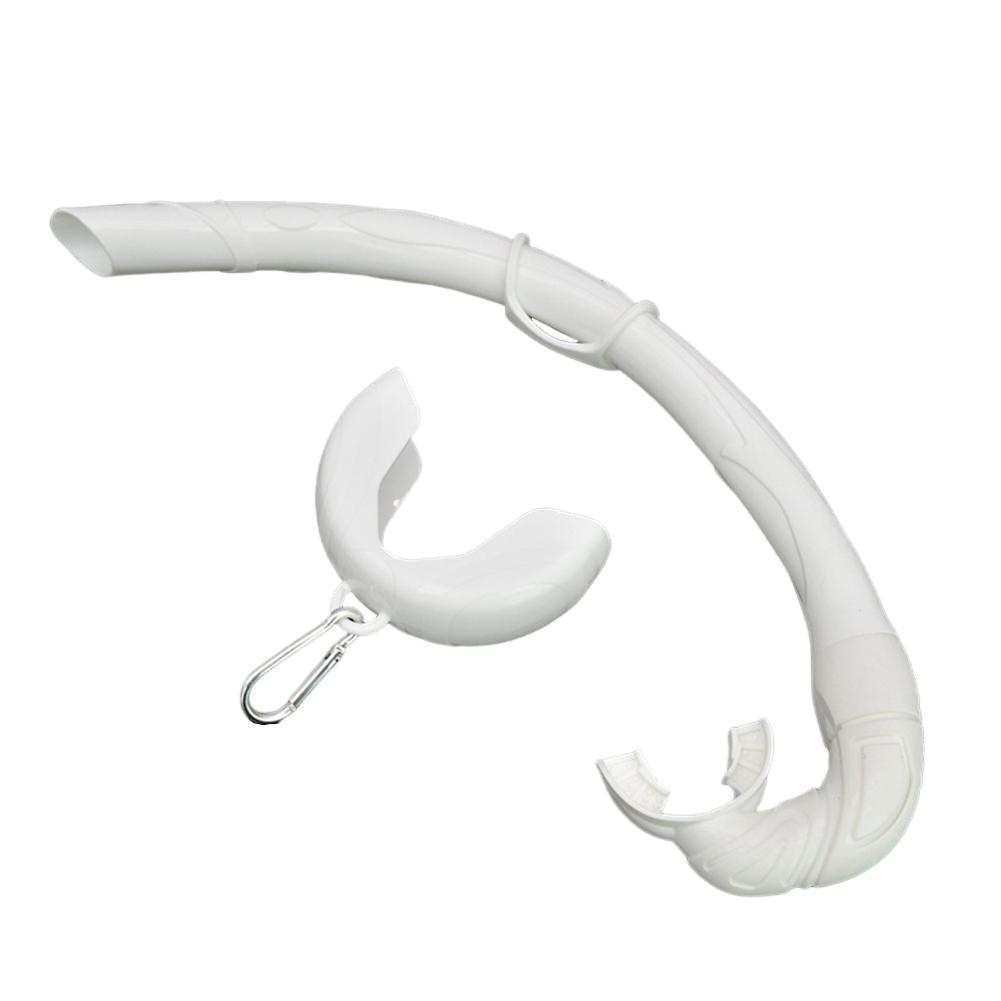 Kolip Freediving Snorkel Silicone Flexible Roll Up Snorkel Set With Compact Storage Case For Outdoor Scuba Diving White