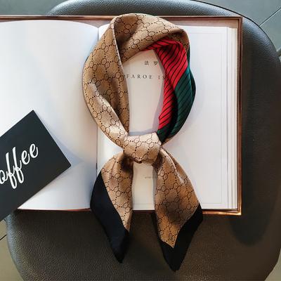 Foulard Morbidi in Raso di Lusso per Capelli da Donna Foulard Quadrato alla Moda Stampato 70cm Accessori Professionali Foulard Designer Fascia per Capelli
