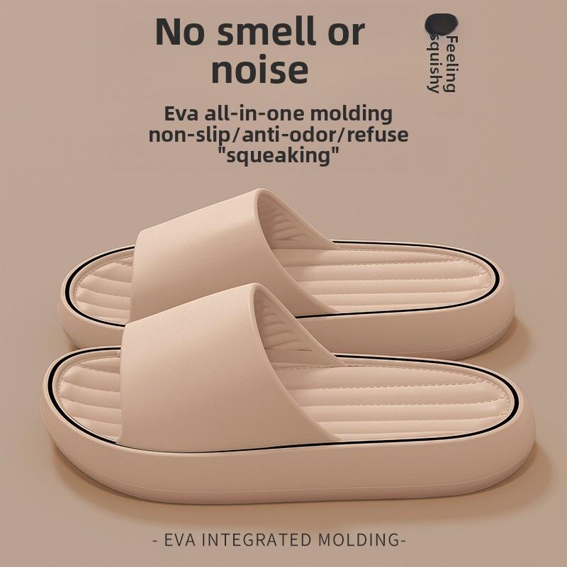 Papuci reci pentru bărbați, cu talpă groasă pentru baie, EVA pentru uz casnic, anti-alunecare și fără miros pentru picioare pentru uz casnic, pentru interior și de vară pentru femei