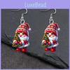 Weihnachtliches Santa Claus mit Baummuster Damen Acryl Ohrringe für Weihnachtsfeier Geschenk