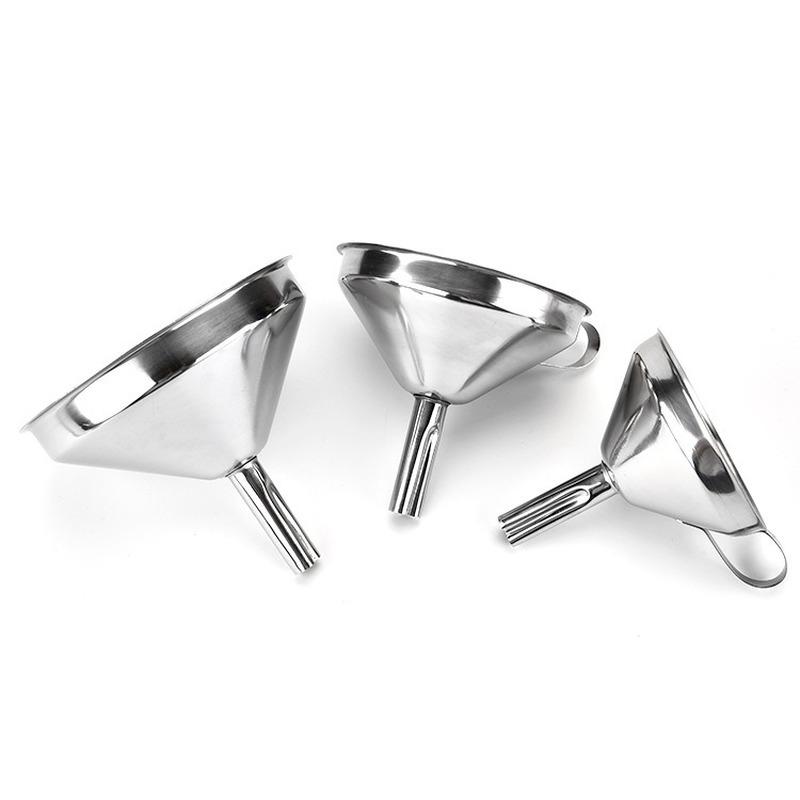 3 Sizes Stainless Steel Cone Funnel Pour Oil Wine Liquid Hopper Kitchen Home Tool Kitchen Tools & Gadgets Durable Funnel