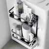 Miflame No-Drill Movable 2-Tier Washing Machine Storage Rack