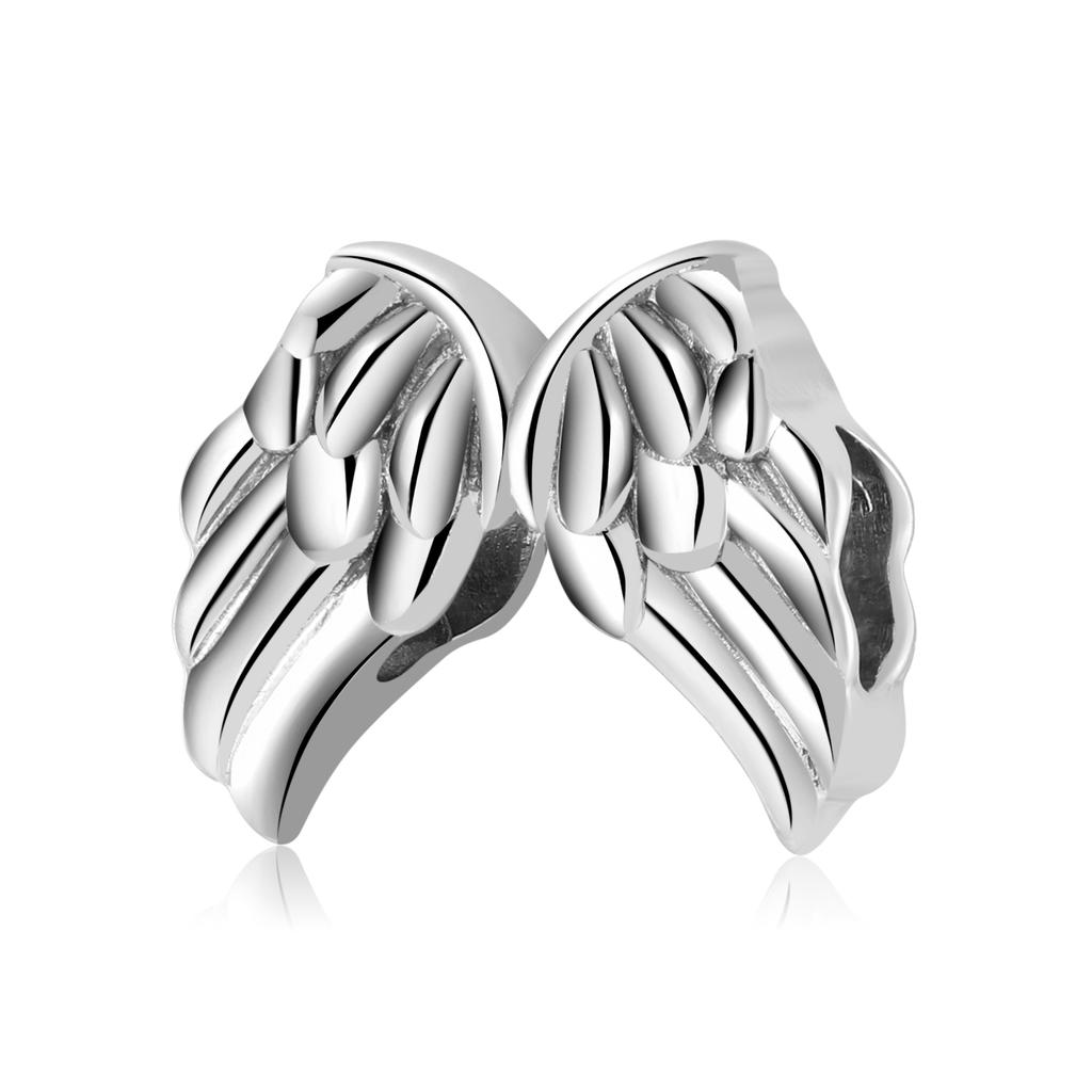 925 Silver Sparkling Angel Wings Dream Catcher Skull Clear CZ Charms for Jewelry Making Fit Original Designer Bracelets