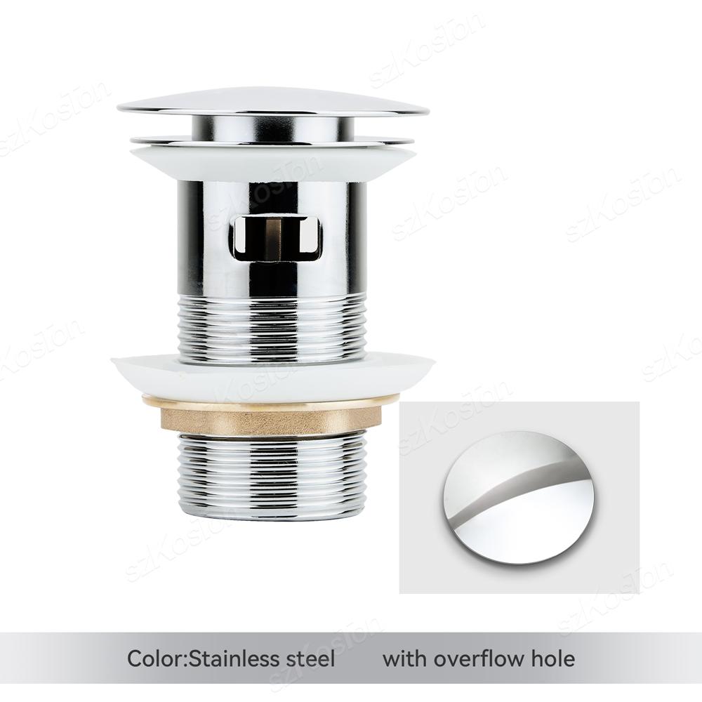 

Multiple Colour Basin Sink Round Pop-Up Drainage Overflow Hole Antifouling Easy to Clean Hotel Kitchen Pipe Bathroom