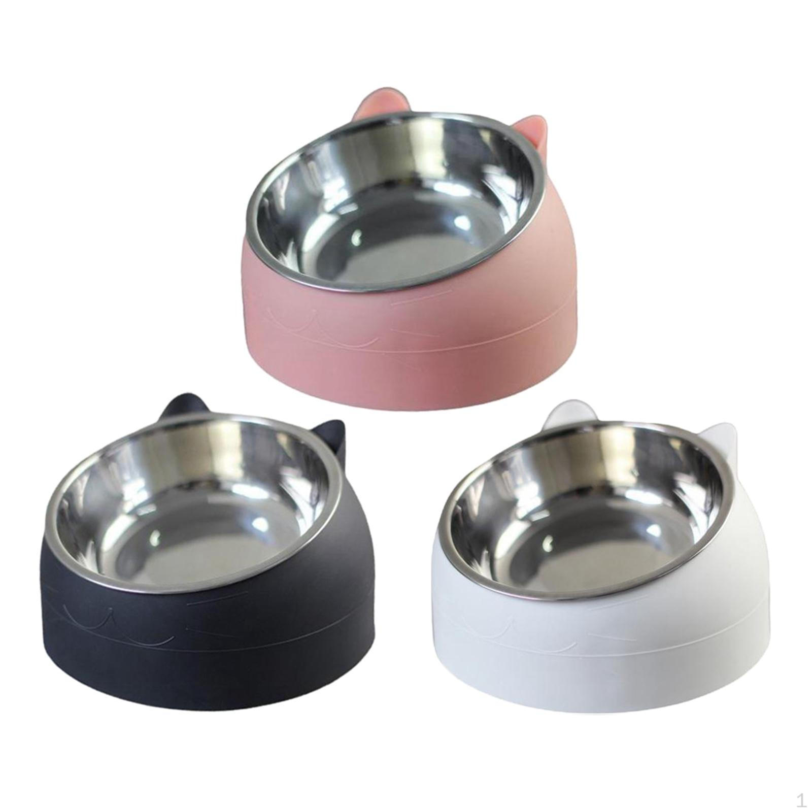 

3 шт. Кормушка для питомцев, приподнятая на 15 градусов, одинарная миска для кошки, собаки