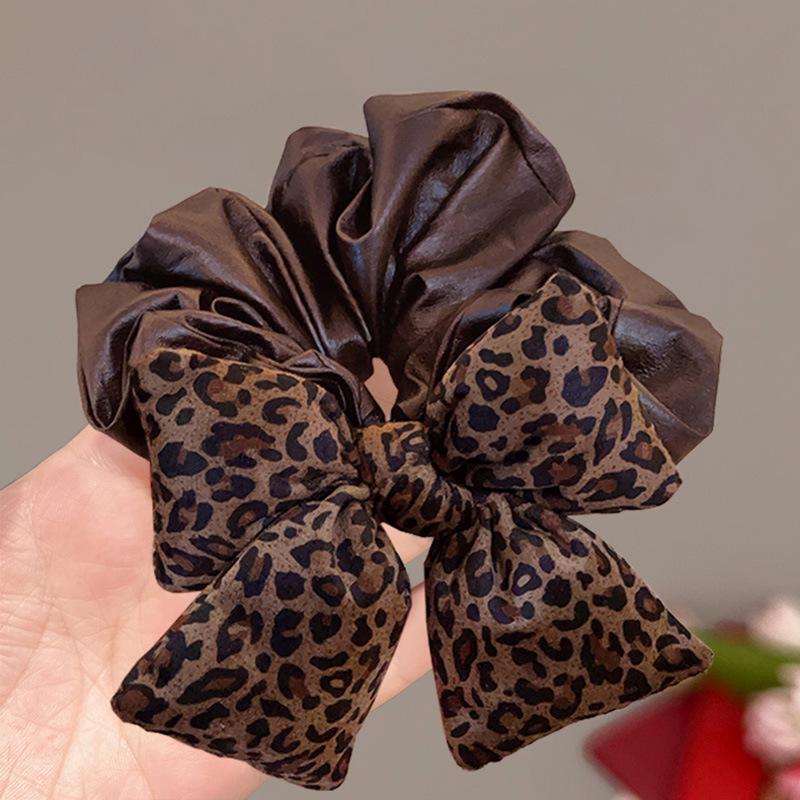 Versatile Plaid Bow Scrunchie Hair Tie - Elegant Women's Ponytail Accessory