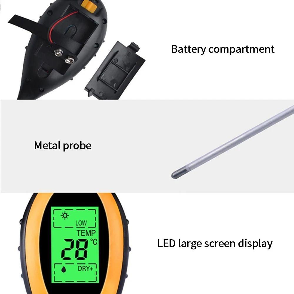 Digital Display Soil Survey Instrument LCD Screen PH Meter Soil Tester  Flower Plants