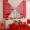 Double Happiness Wedding Room Decoration Set - Bedroom & Engagement Background