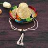 Sombrero Hat Chihuahua Cosplay Clothes Cowboy Wide Brim Dog Costume Mexican Party Supplies