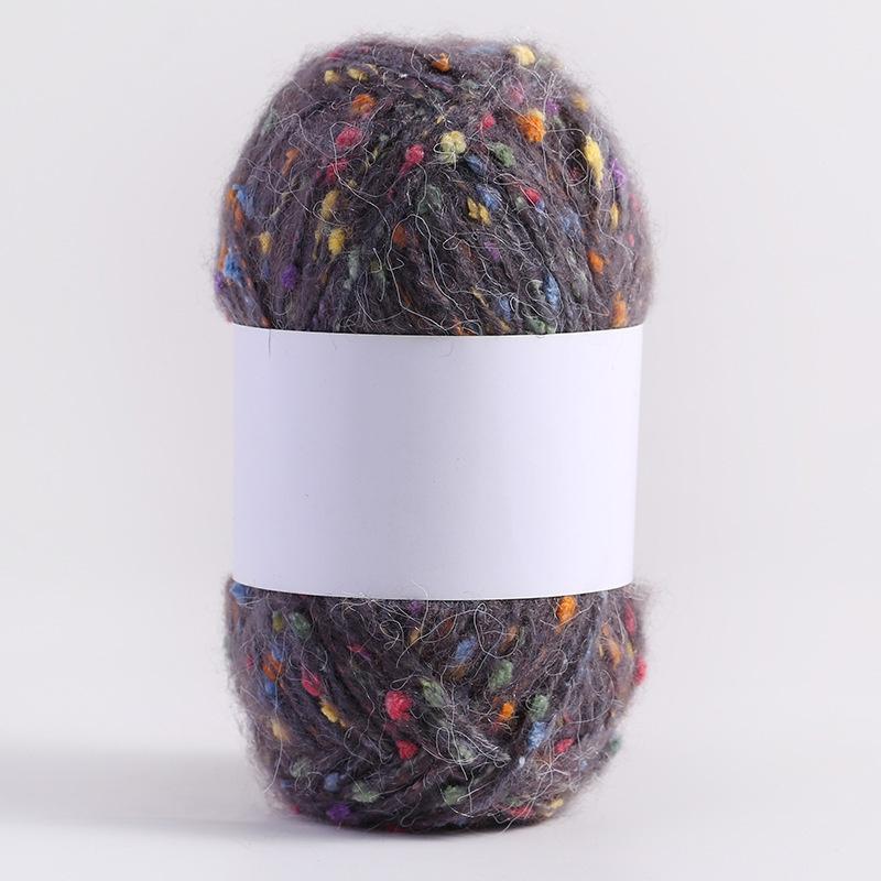 

50g Dou Dou Xian Scarf Xian Mao Xian Cai Dian Ma Hai Mao Handwoven DIY Rainbow Table Tennis Mixed Thread Couple Knitted Thread