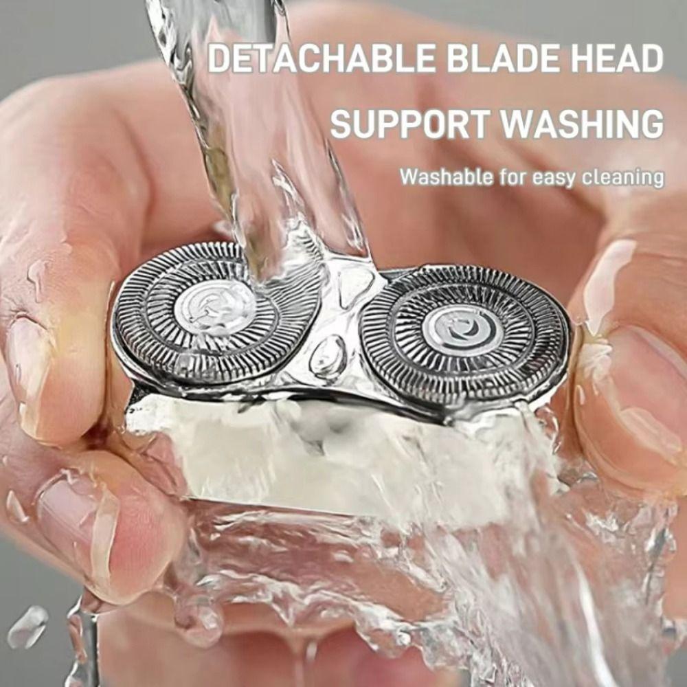 Type-C Charging Magnetic Rotary Razor USB Rechargeable Face Hair Remover Tool Travel Use
