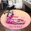 Personalized C-Cheshire cat Round Chair Office Rug - Perfect for Mat, Office Chair & More - Ideal Gift for Birthdays and Holidays