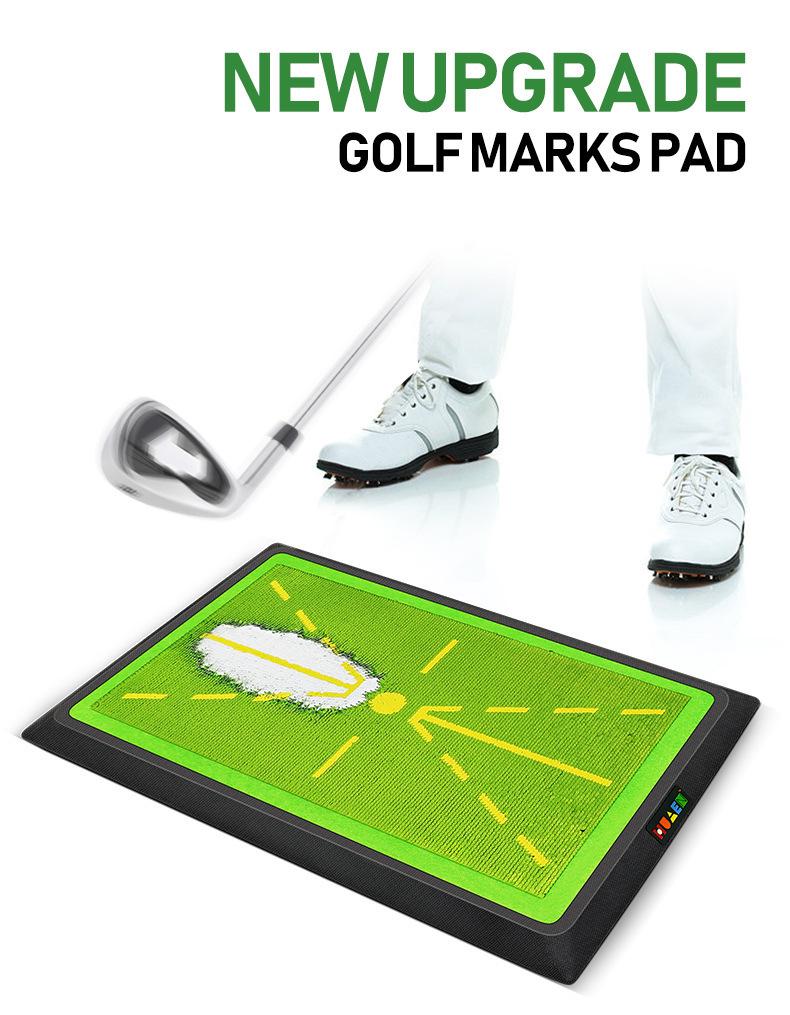 Golf Swing Practice Mat with Ball Trajectory Tracking for Indoor/Outdoor Use