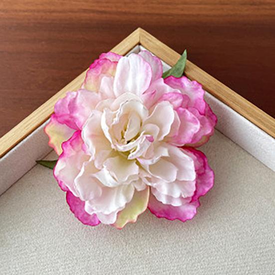 Women Hairpin Artificial Peony Flower Decor Anti-slip Teeth Hair Pin Large Size Holiday Hair Clip Hair Accessories