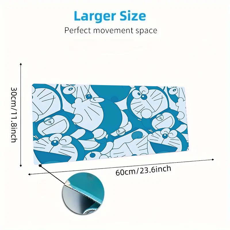Doraemon Print Cushion Non-slip Laptop Tablet Big Mousepad XXL Mat Mini PC Playmat With Lock edge