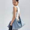 Fluit Studio Denim Stitch Point Triangle Shoulder Bag