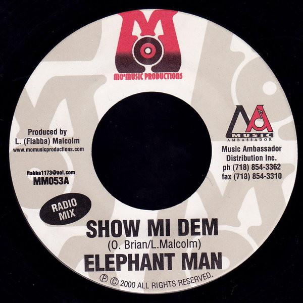 

7-дюймовая пластинка ELEPHANT MAN - Show Mi Dem MM053 Mo Music Produ 2000 США Регги, Ска и Даб Б/У