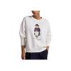 Polo Ralph Lauren Animal Print Crew Neck Loose Fit Pullover Long Sleeve Sweatshirt Women sweatshirt White WMPOKNINFB20741-100