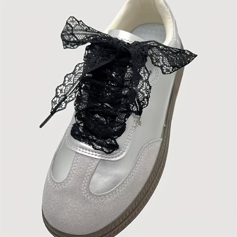 

1 Pair Shoelaces Lace-trimmed LACES, fashionable, sexy and easy to tie