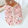 Floral Print Dog Winter Coat Thick Fleece Cat Winter Vest Durable Pet Vest  Indoor Outdoor