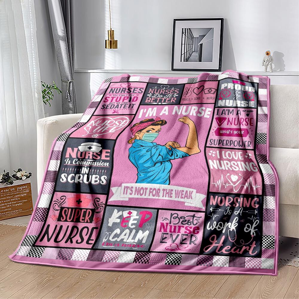 Nurse Appreciation Collage Blankets are suitable for living rooms,making them an ideal choice for outdoor travel and gifts.