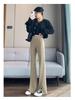 Women's Fleece-Lined Chenille Corduroy Flare Pants with Slits, Autumn/Winter 2024 Style