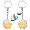 Double-Sided Rotating Emoji Keychain Jewelry – Support & Gift Key Ring
