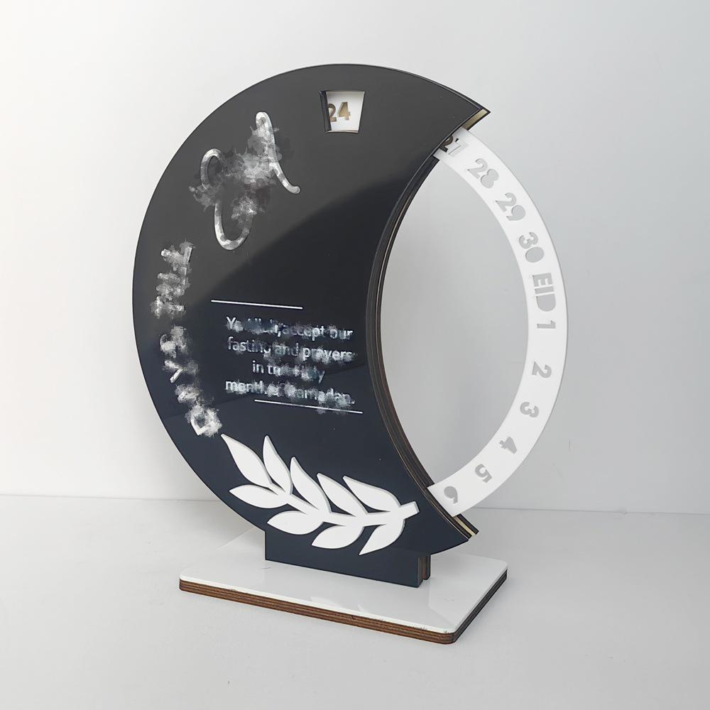 MZ Creative Ethnic Wooden Rotating Acrylic Calendar Ornament