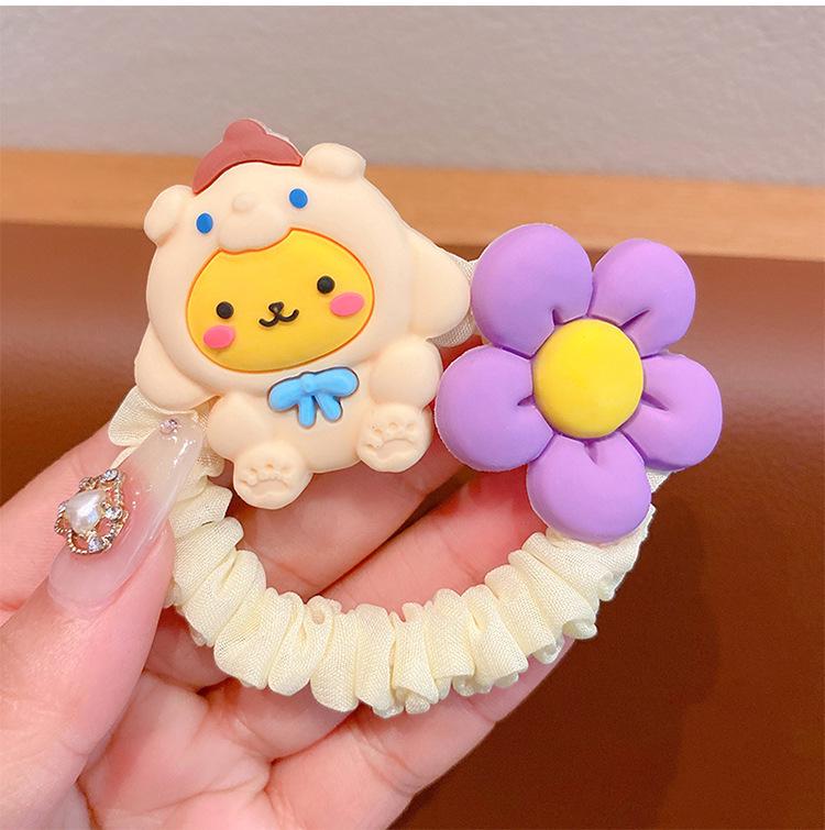 Children's Colorful Cartoon Hair Ties - Cute Strawberry & Bear Designs | Gentle on Hair