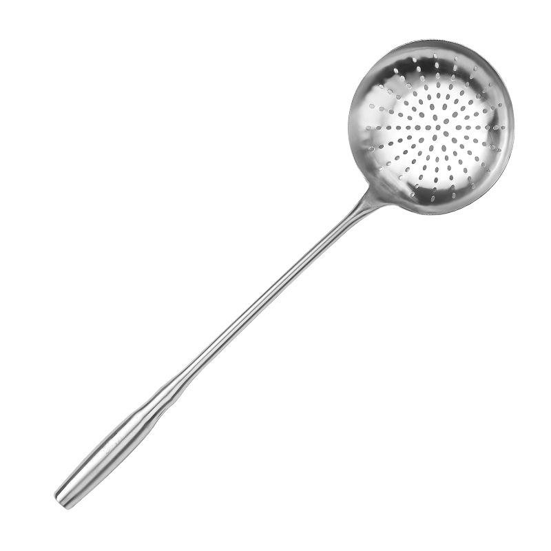 Stainless Steel Slotted Spoon for Scooping Noodles, Large Household Kitchen Filter Screen, Hot Pot Oil Grid Spoon, Chef