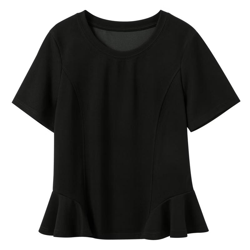 

Sancai Women s Plus Size Ruffle Short Sleeve T-Shirt XL