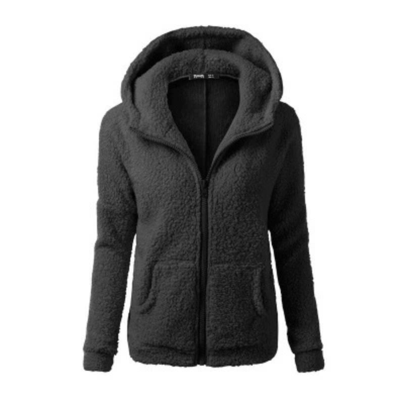 Winter Women's Plush Hoodie, Women's Autumn and Winter with Thick Plush for Casual Wear