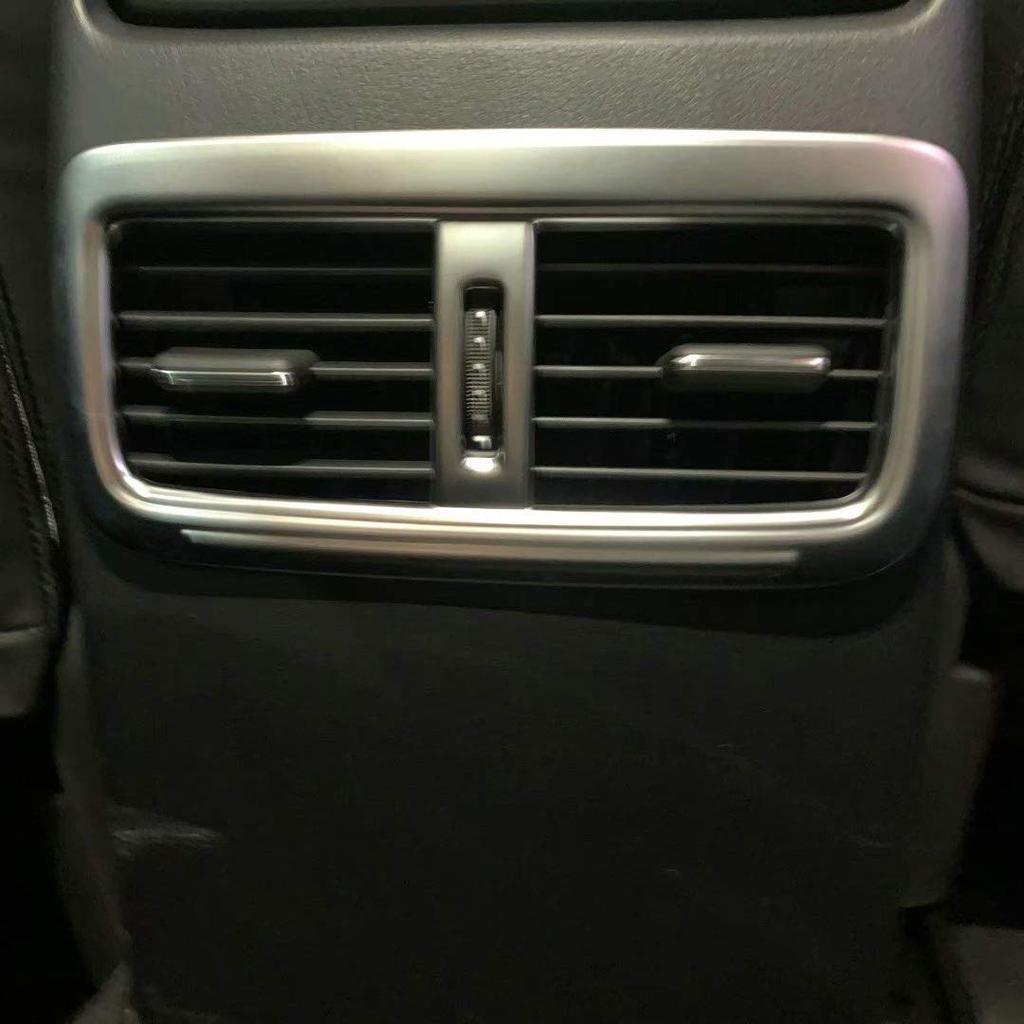 RUIQ Rear Seat Drink Holder Cover Garnish for the New Mazda DM Series CX-30 (Satin Silver)