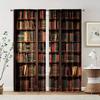 2 ks   Závěsy Rolety 2D potisk Vintage Potisk Knihovny Polyester (bez tyče) Domácí dekorace Ideální pro ložnici a obývací pokoj