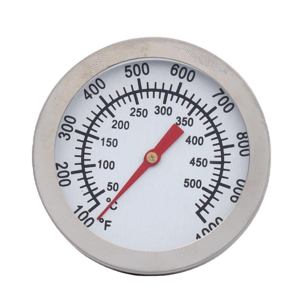 Stainless Steel 52mm Bimetallic BBQ Oven Thermometer Small White Box