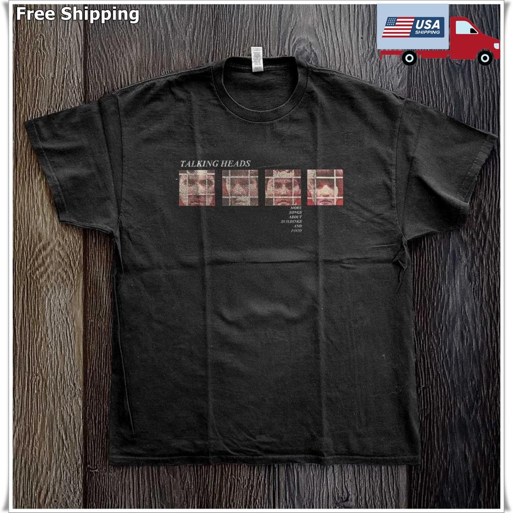 Talking Heads - More Songs Unisex Black T-shirt S-