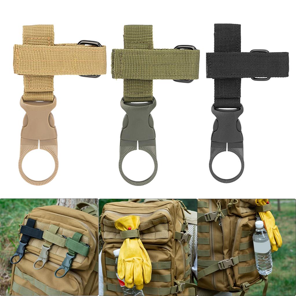 Hanging Bottle Buckle Clip Water Bottle Holder Keychain Belt Webbing Strap for Backpack Belt Outdoor Camping Traveling