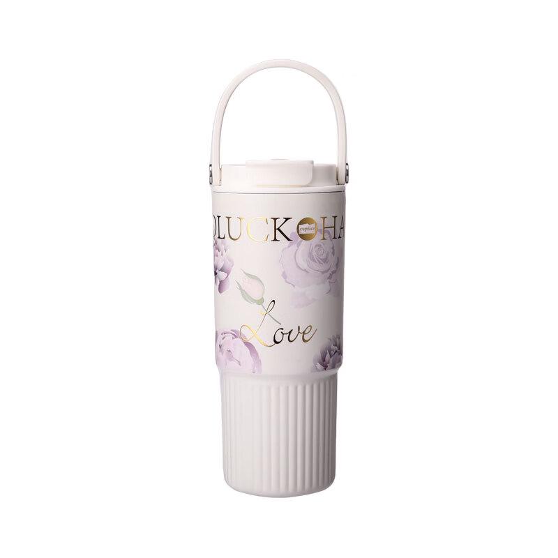 Le Qian Chu Floral Double-Lid Insulated Tumbler, 800ml