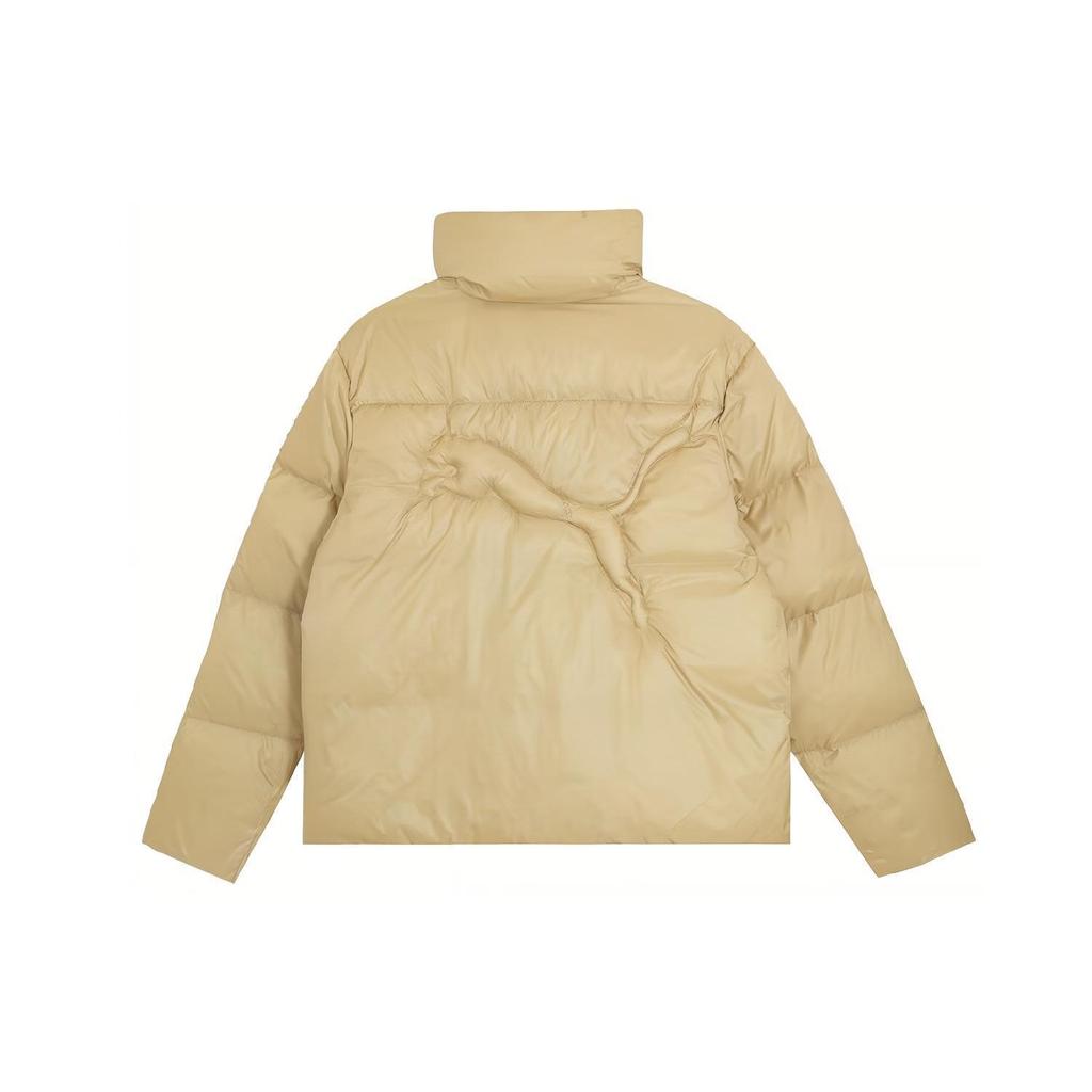 Puma Solid Color Casual Stand Collar Loose Down Jacket Unisex Outerwear Roasted-Almond 625611-88