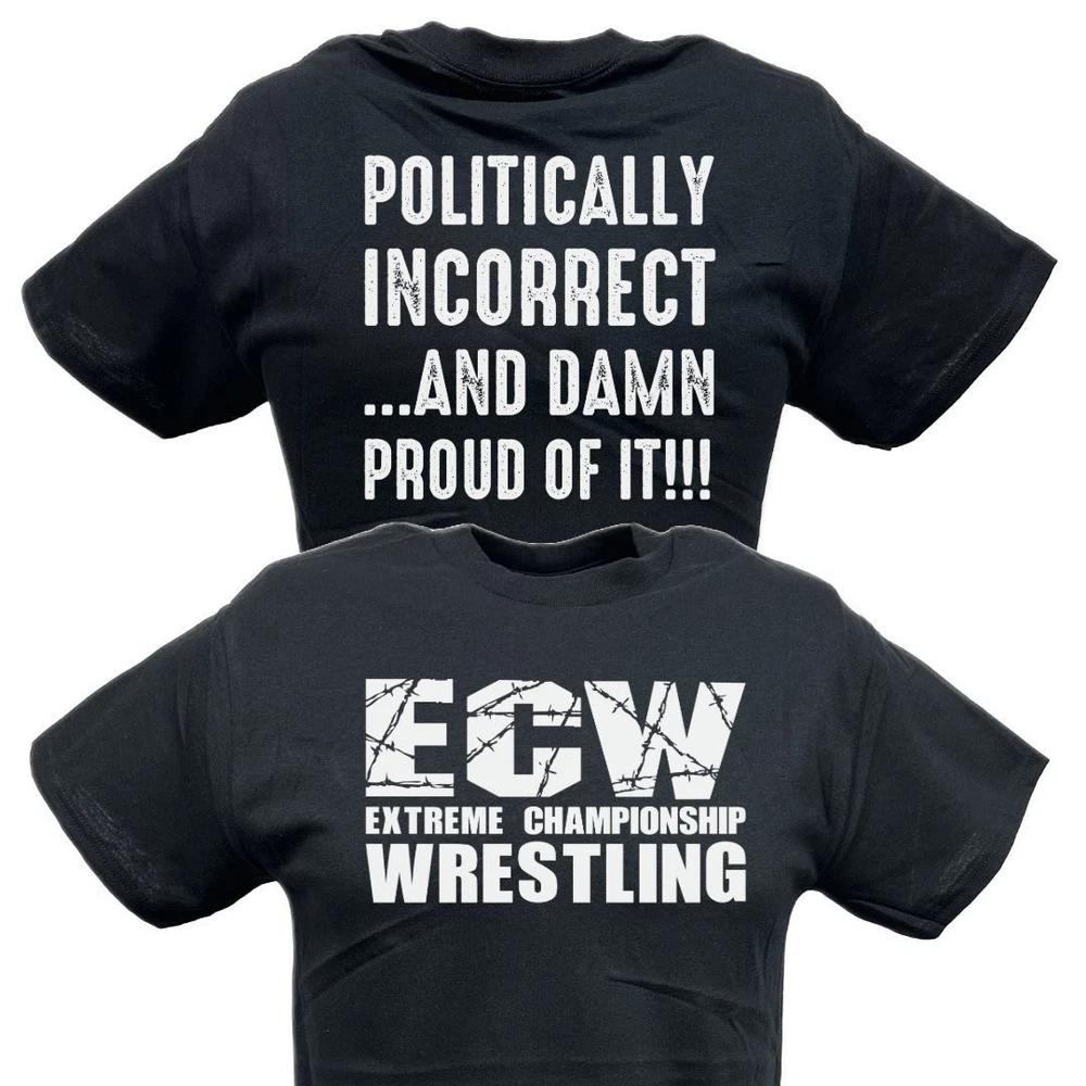 ECW Politically Incorrect Damn Proud Wrestling Black Tshirt M