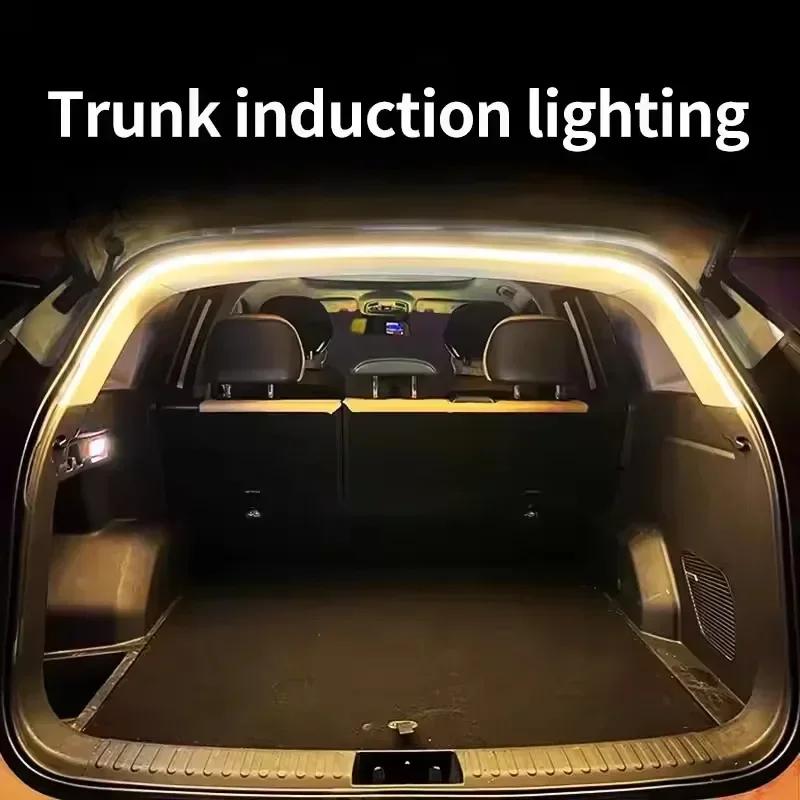 Flexible Silicone LED Light Strip SUV Trunk Soft Rubber Ambient Lighting Waterproof Concealed Installation for Vehicle Decor