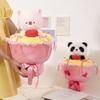 40CM Kawaii Panda Bear Bouquet Plush Toys Lovely Animal Capybara Turn to Bouquet Pillow Creative Valentine's Gift for Couple