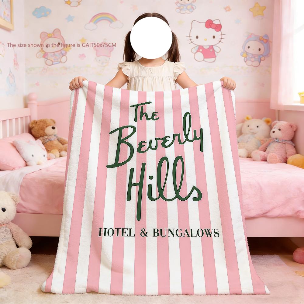 Beverly Hills Hotel & Bungalows Blanket For Soft Throw Blanket for Picnic Bed Sofa Home Bedroom Cozy Warm Comfortable 75x90cm