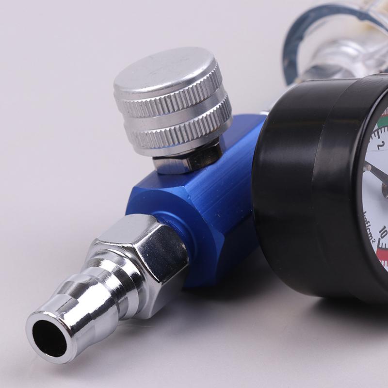 Pneumatic Spray Gun Air Regulator Gauge Water Trap Filter Tool Jp/Eu/Us Adapter