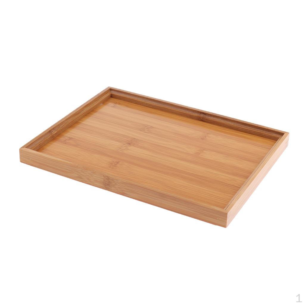 Large Wooden Serving Tray, Various Types Of Dishes