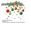 Festive Toilet Decoration Christmas Ball Sticker, Removable Bathroom Wall Decal, Waterproof PVC Decals Lid Decal for Holiday Party