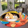 One Piece Monkey D Luffy Round Area Rug Carpet Rug For Living Room Bedroom Sofa Playroom Decor Nonslip Floor Mat