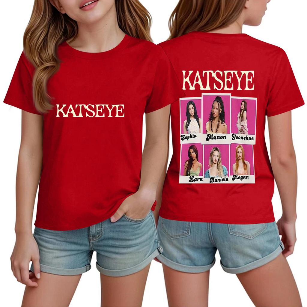 Korean Girl Group Kids Fashion Short Sleeve T-Shirt for Boys and Girls