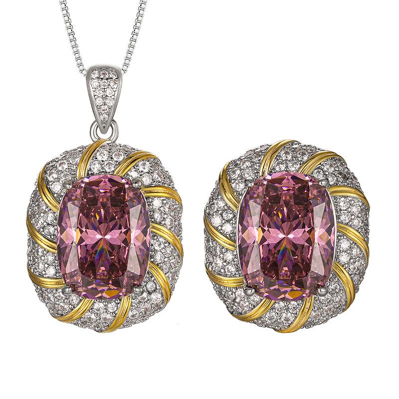 Jewelry Copper Bottom Gold-Plated Simulation Bird'S Nest Cut Dry Rose Temperament Set Female 12 * 16